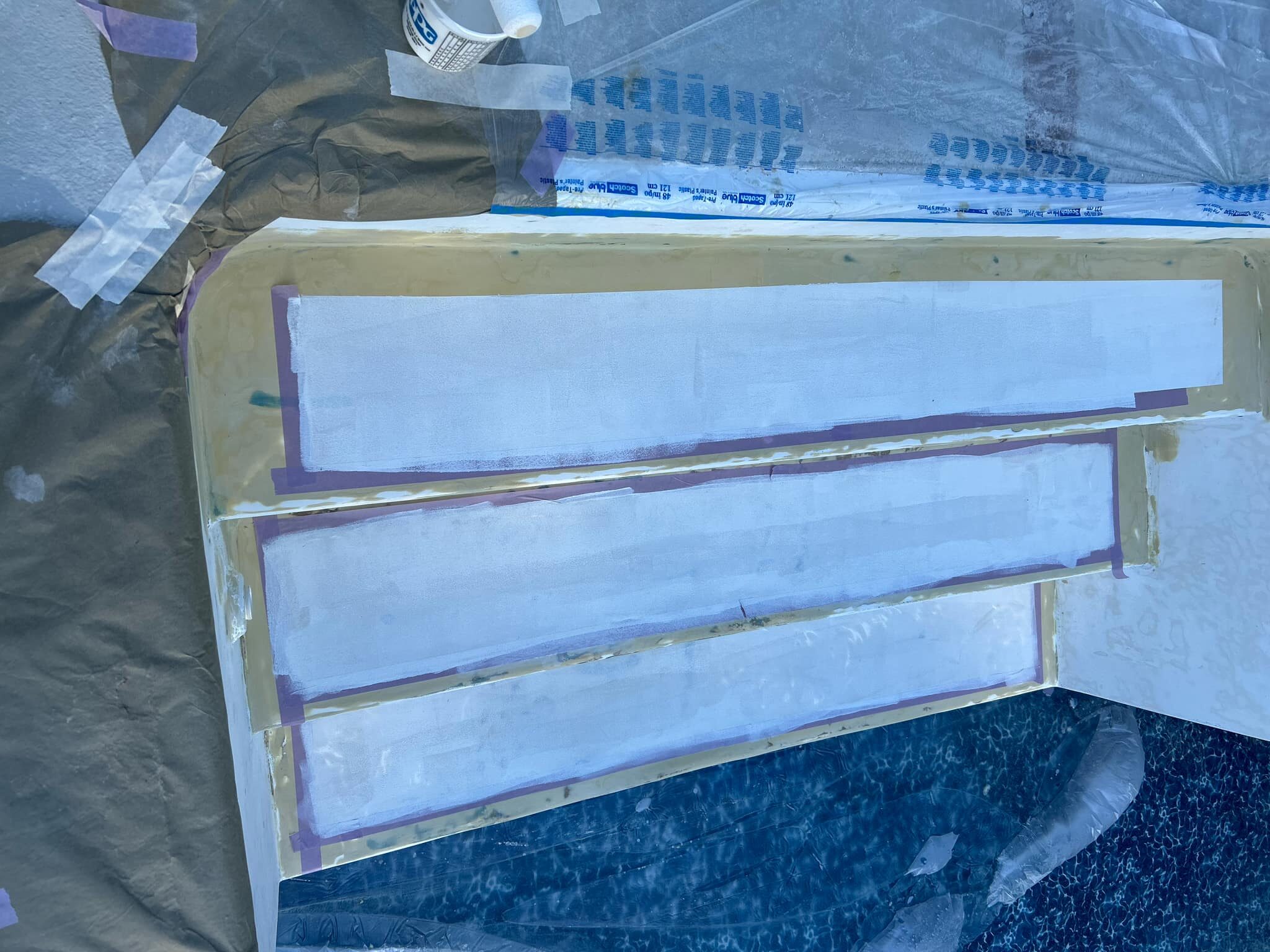 Restoring worn pool steps Charlotte North Carolina
